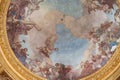 Dome of the tomb of Napoleon Bonaparte at Les Invalides decorated from the inside with religious frescos Royalty Free Stock Photo